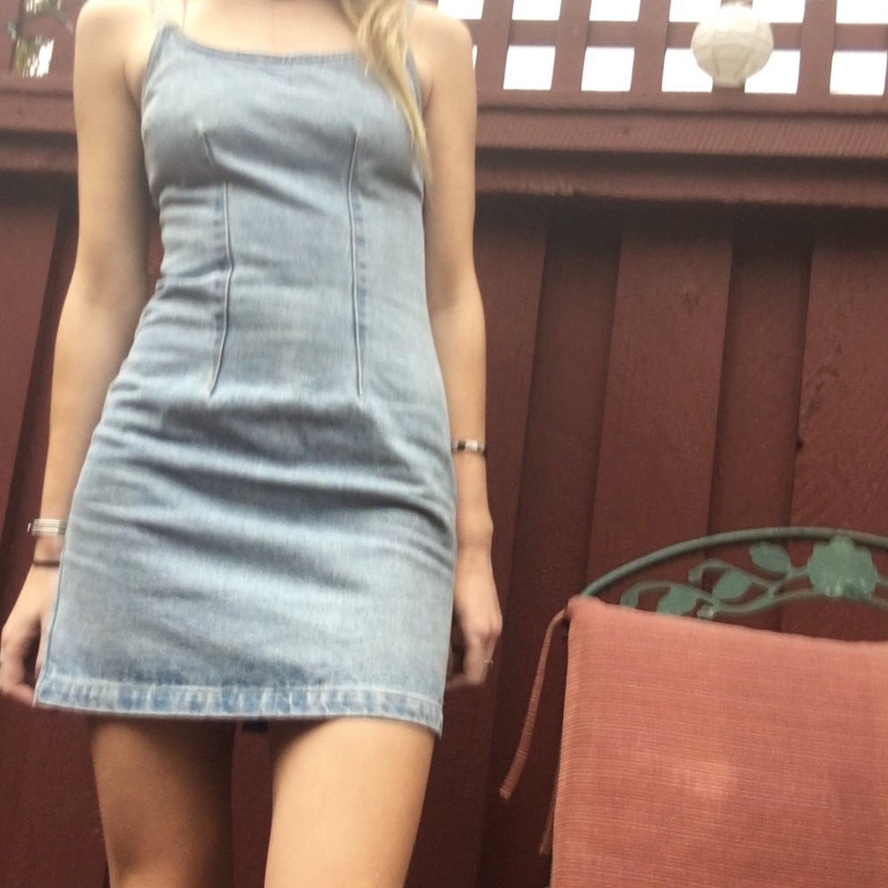 fitted Brandy denim dress